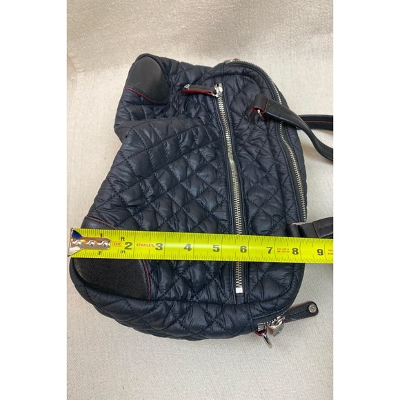 MZ Wallace Crosby Black quilted Nylon w Silver Hardware Bag *No crossbody straps main image 10